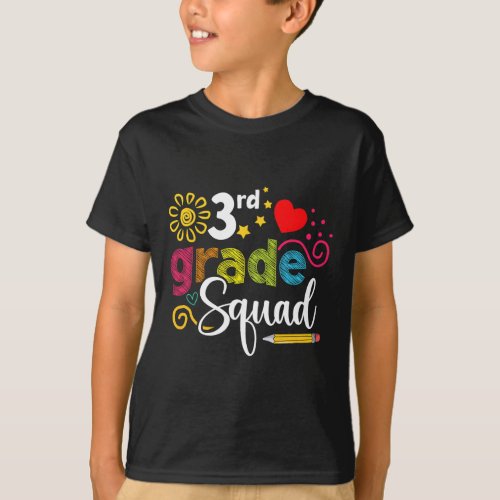 Grade Squad Back To School 3rd Grader Teacher Kids T_Shirt