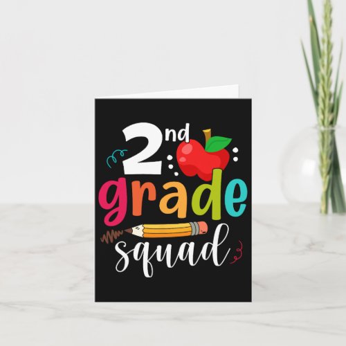 Grade Squad Fun Back To School 2nd Graders Teacher Card