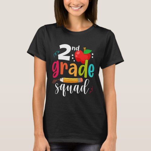 Grade Squad Fun Back To School 2nd Graders Teacher T_Shirt