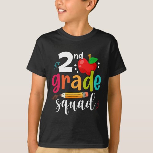 Grade Squad Fun Back To School 2nd Graders Teacher T_Shirt