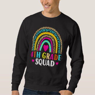 Grade Squad Teacher Girls Boys Rainbow Back To Sch Sweatshirt