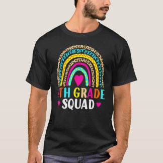 Grade Squad Teacher Girls Boys Rainbow Back To Sch T-Shirt