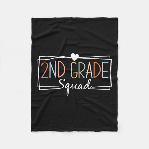 Grade Squad Teachers Kids 2nd Grade Back To School Fleece Blanket