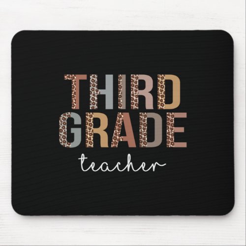 Grade Teacher Back To School Appreciation Leopard  Mouse Pad