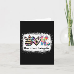 Grade Teacher Peace Love Kindergarten Team Kinder Card
