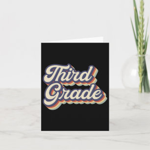 Grade Teacher Retro Vintage 3rd Grade Teacher Team Card