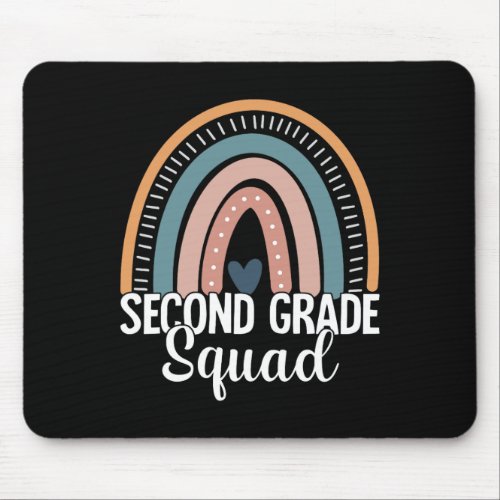 Grade Teachers Rainbow Back To School 2nd Grade Sq Mouse Pad