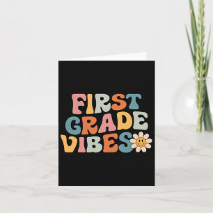 Grade Vibes - 1st Grade Team Retro 1st Day Of Scho Card
