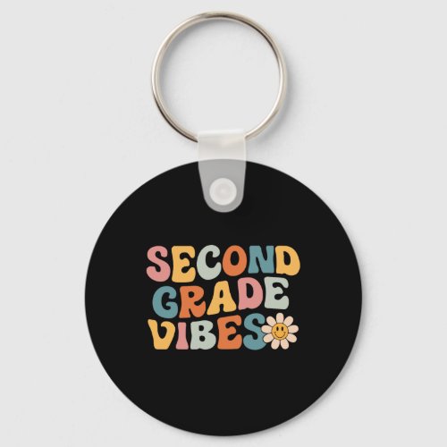 Grade Vibes _ 2nd Grade Team Retro 1st Day Of Scho Keychain