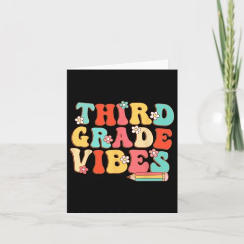 Grade Vibes Retro Groovy _ 3rd Grade Back To Schoo Card