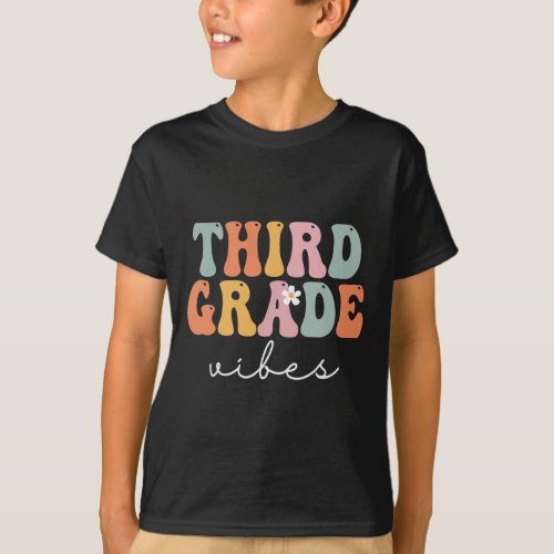 Grade Vibes Retro Groovy Vintage First Day Of Scho T_Shirt