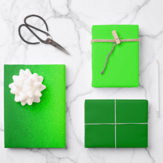 Gradent Green Design Wrapping Paper Sheets