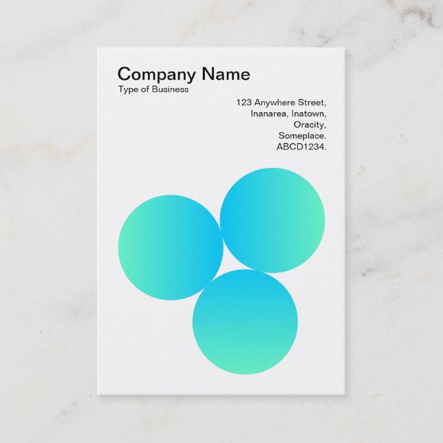 Gradient 3 Circles 05 Business Card (Front)