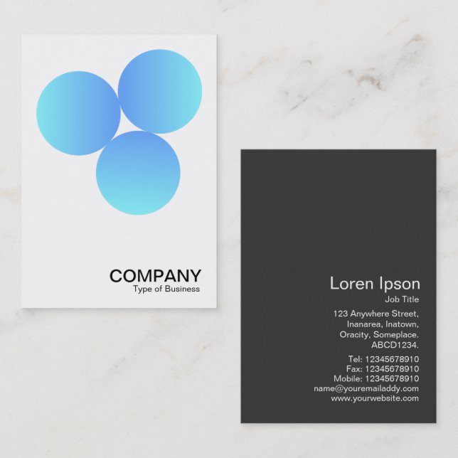 Gradient 3 Circles v2 01 Business Card (Front/Back)