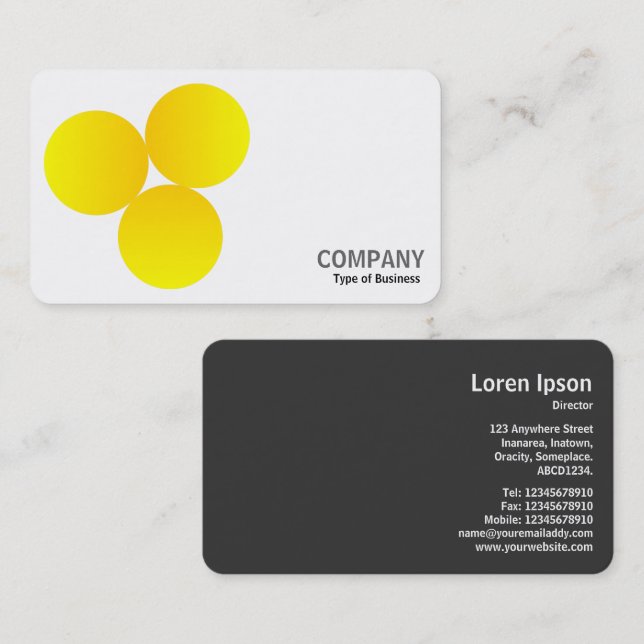 Gradient 3 Circles v3 06 Business Card (Front/Back)