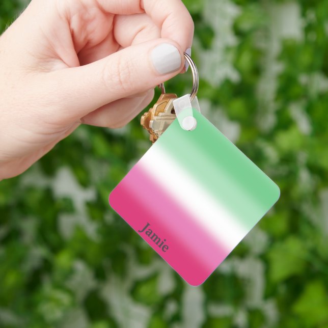 gradient Abrosexual Pride Flag Keychain (Hand)