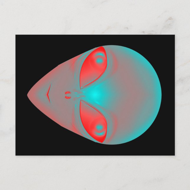 GRADIENT ALIEN POSTCARD (Front)