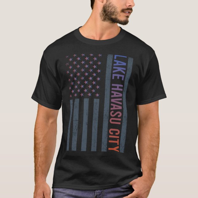 Gradient American Flag Lake Havasu City T-Shirt (Front)