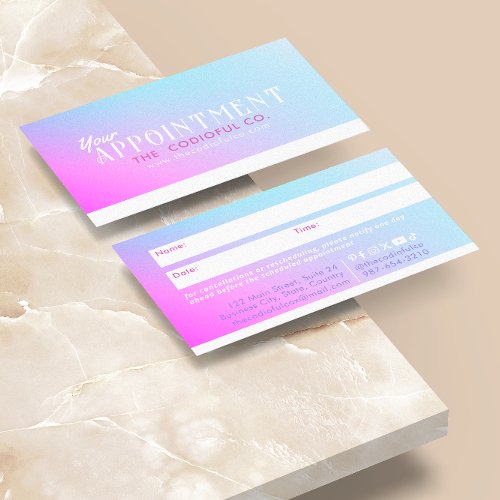 Gradient Appointment Card