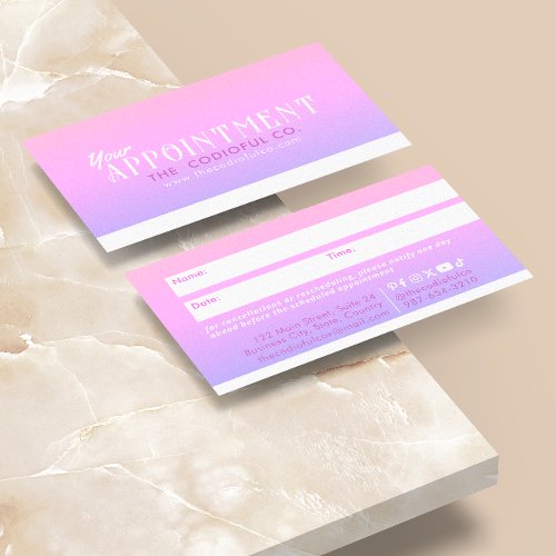 Gradient Appointment Card