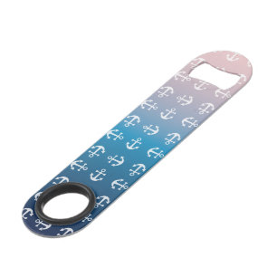 Gradient aqua red white anchor bar key