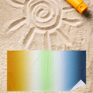 Gradient AroAce Agender Pride Beach Towel