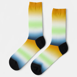 Gradient AroAce Agender Pride Flag Socks