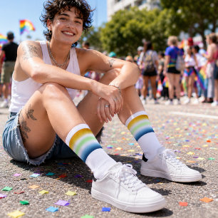 Gradient AroAce Agender Pride Flag Socks