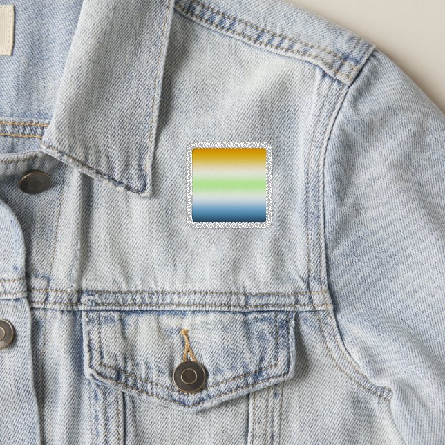  Gradient AroAce Agender Pride Patch (On Jacket)