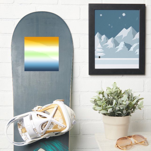  Gradient AroAce Agender Pride Sticker (Snowboard)
