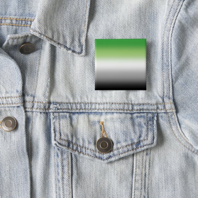 Gradient Aromantic Flag – Colorful Aromantic Pride Button (In Situ)