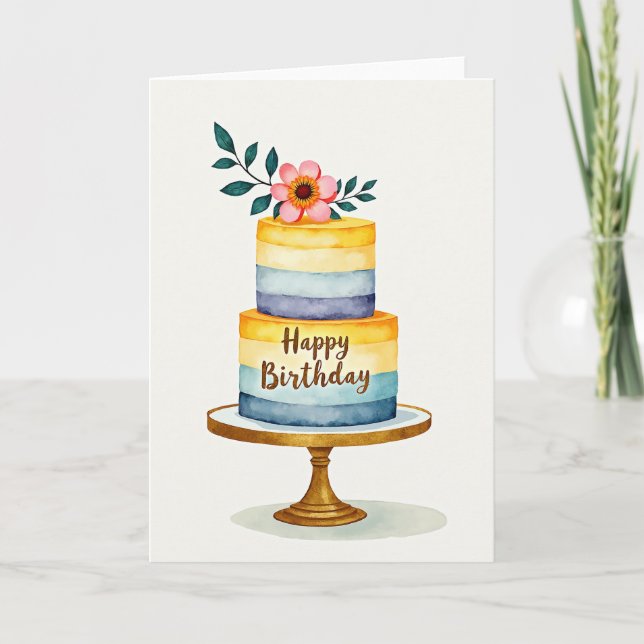 Gradient Art Birthday Card (Front)