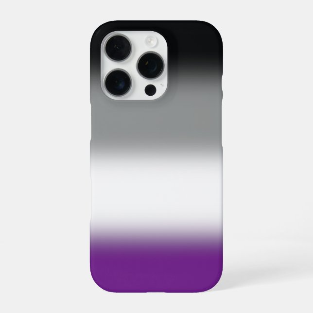 Gradient Asexual Pride Flag - Colorful ACE Flag Iphone Case (Back)
