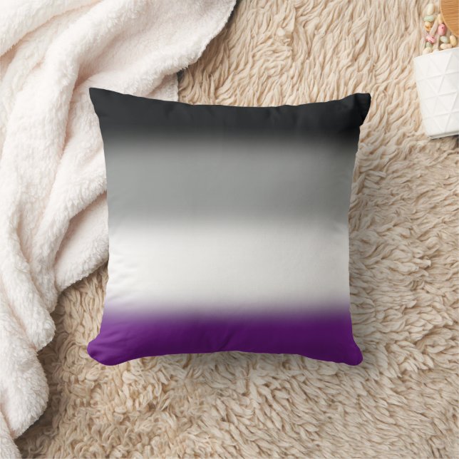 Gradient Asexual Pride Flag - Colorful ACE Flag Throw Pillow (Blanket)