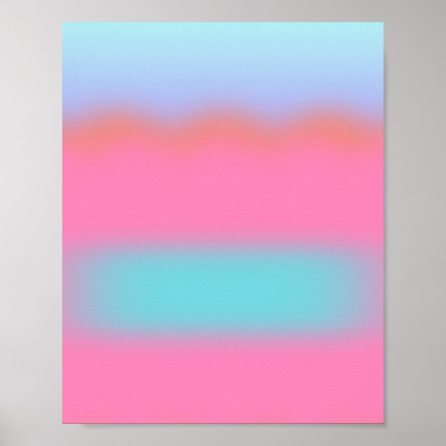 Gradient Aura Pink And Blue Poster (Front)