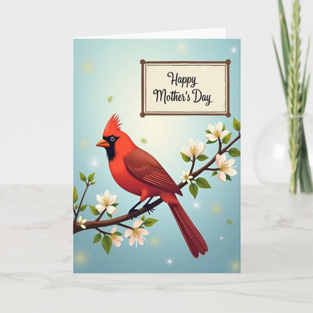Gradient Bird Mothers Day Card (Front)