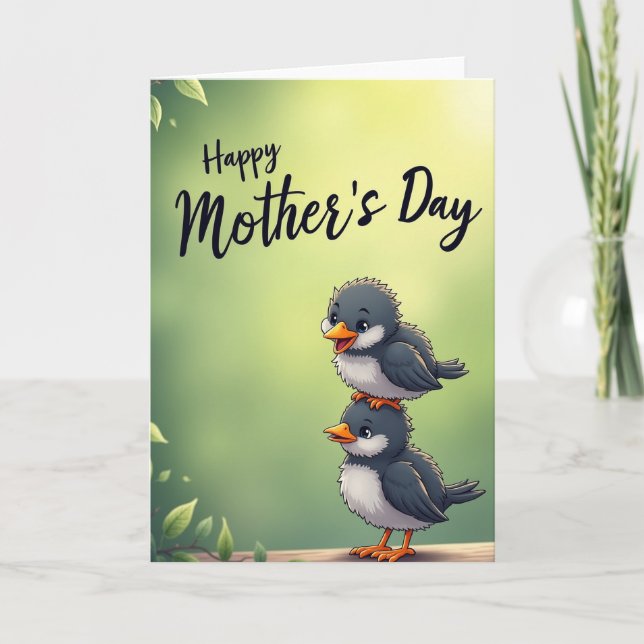 Gradient Birds Greeting Card (Front)