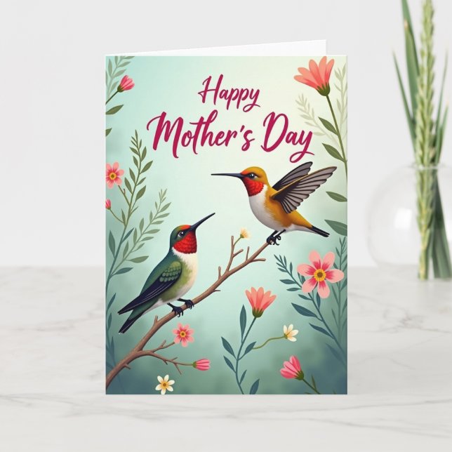 Gradient Birds Mothers Day Card (Front)