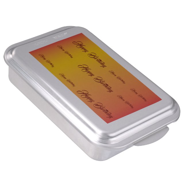 Gradient Birthday Celebration  Cake Pan (Side)