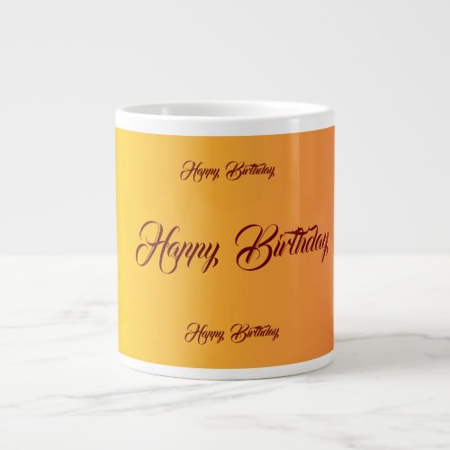 Gradient Birthday Celebration Giant Coffee Mug