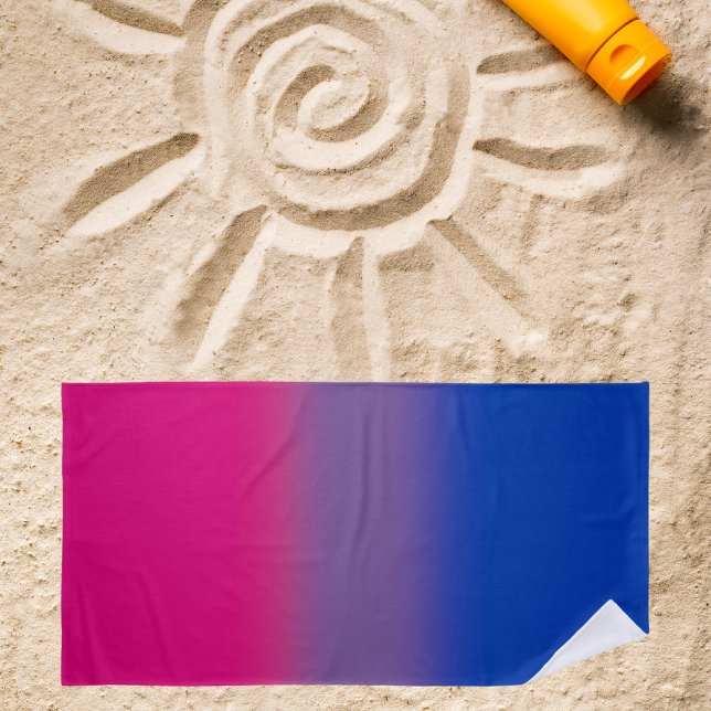 Gradient Bisexual Pride Flag – Colorful Bi Flag Beach Towel (Creator Uploaded)