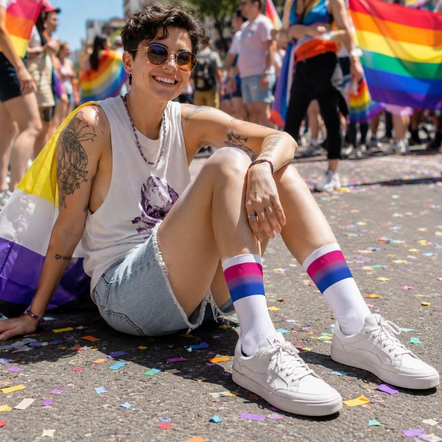 Gradient Bisexual Pride Flag Socks (Creator Uploaded)