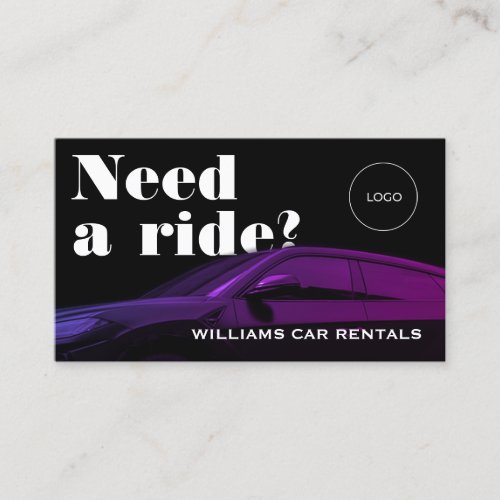 Gradient  black  elegant professional automotive business card