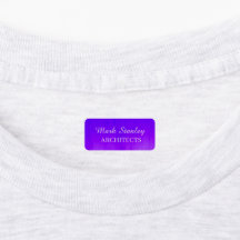 Gradient blue and purple employee labels