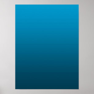 Gradient Blue - deep to light Mood Background Poster