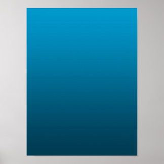 Gradient Blue - deep to light | Mood Background | Poster