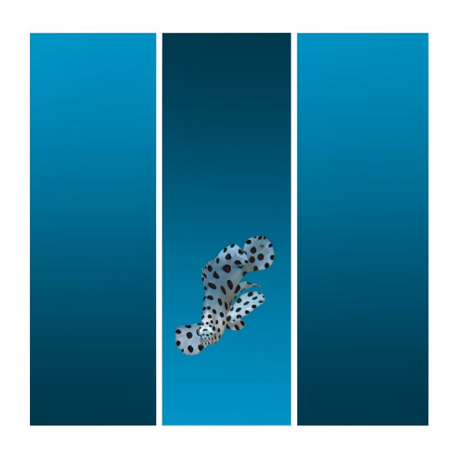 Gradient Blue - deep to light | Mood Background | Triptych (Front)