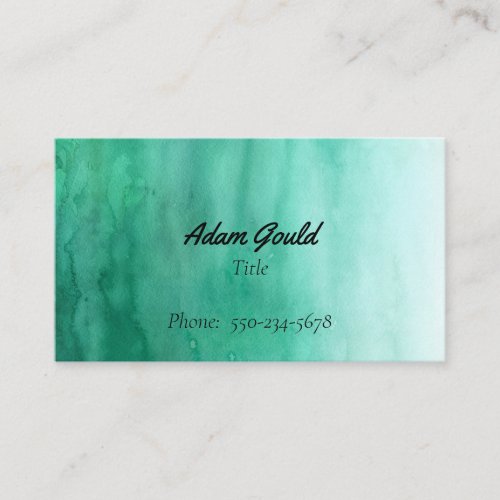 Gradient Blue Green Teal Turquoise Business Card