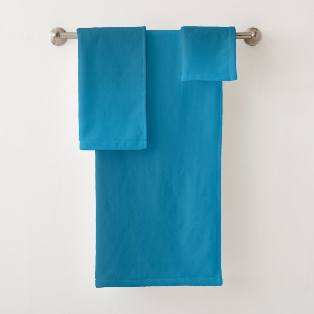 Gradient Blue - light to deep | Mood Background |  Bath Towel Set (Insitu)