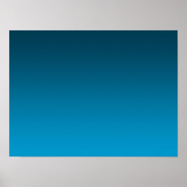 Gradient Blue - light to deep | Mood Background | Poster (Front)